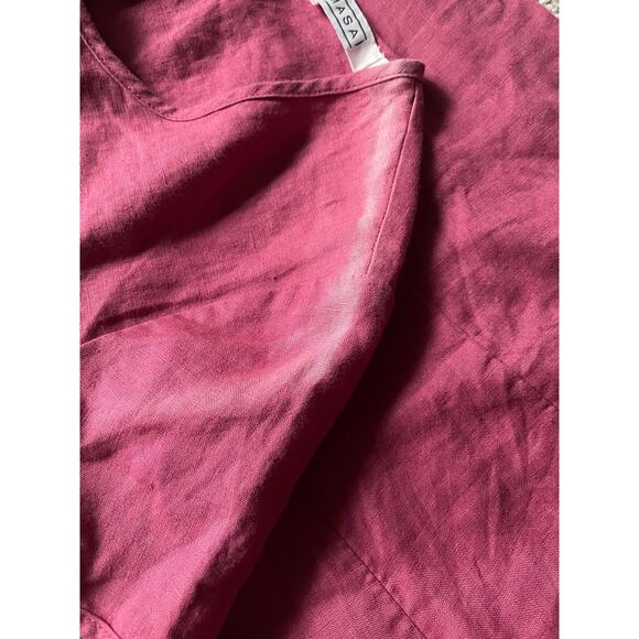 Masai Nable Womens/Teen Linen Scoop Neck Shift Dress Size Small Boysenberry - Picture 7 of 7